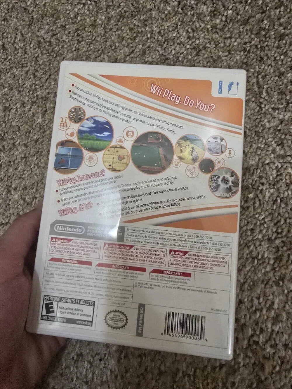 Nintendo box insert